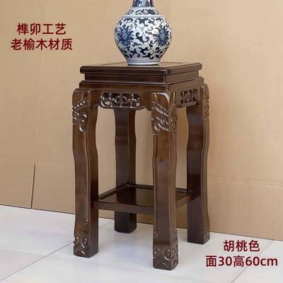 室内鱼缸架花瓶花几阳台置物架中式花架实木底座客厅落地式盆景架