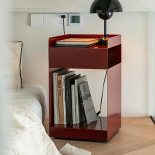 Unicafurn北欧设计师沙发边几卧室床头柜网红可移动推车收纳边柜