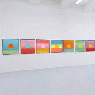 安迪沃霍尔sun日出艺术现代插画小清新客餐厅墙画高端简约装饰