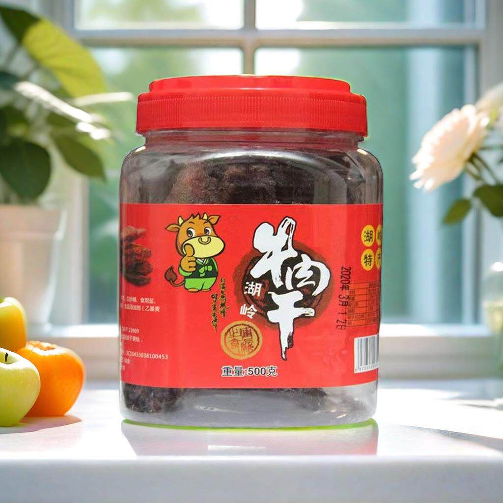 湖岭牛肉干手撕牛肉片温州特产牛肉桶装罐装五香香辣零食小吃