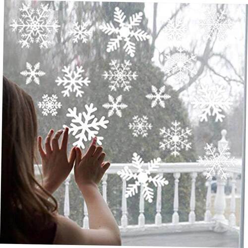 Christmas decoration Snowflake Stickers Red And White Snowfl