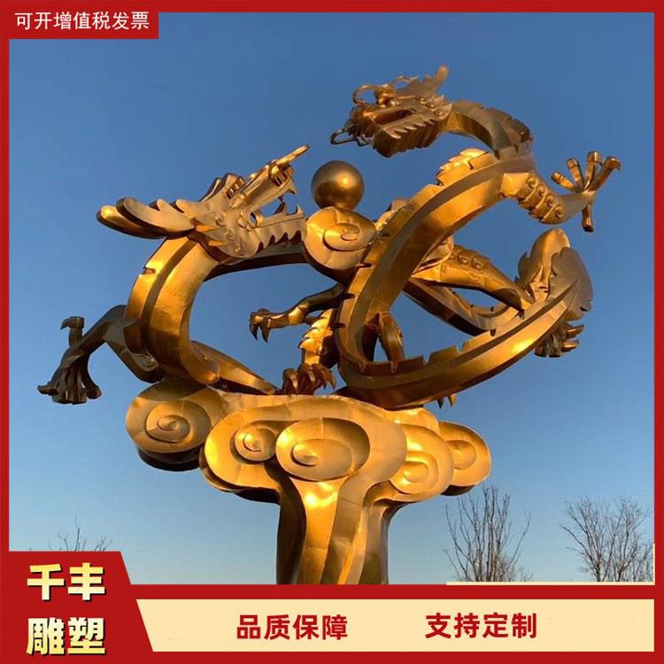 大型铜龙雕塑5米铜龙铜凤广场铜摆件2米铜鹤铜龙龟动物铜雕龙
