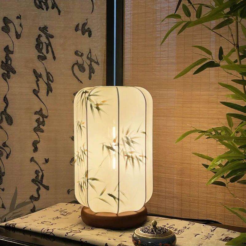 新中式宫灯手绘中式复古卧室床头台灯书房茶室氛围灯茶桌摆件装饰