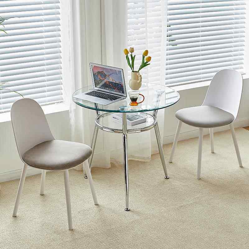 源头玻璃圆钢化璃桌家玻用玻MQ116-2璃桌餐桌桌阳台桌子洽谈椅组
