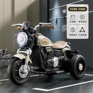 新款 儿童电动摩托车三0车可坐人童男车女孩轮3到6宝宝遥控 224新款