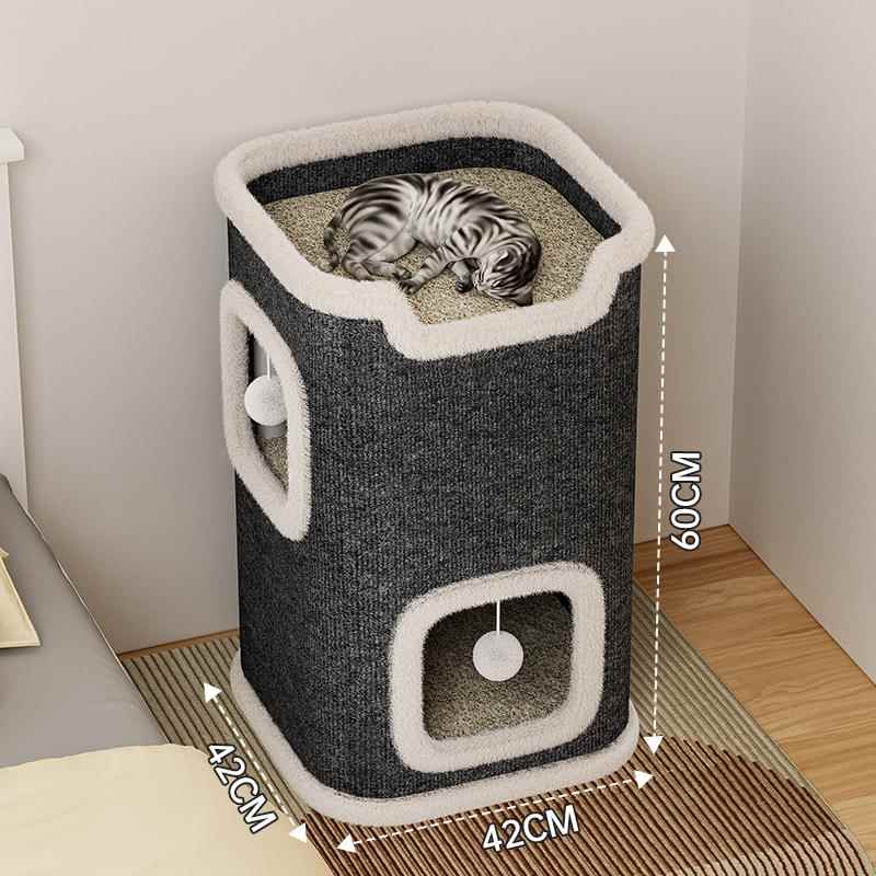 正品猫窝季树保天暖多层冬超级大猫咪洞冬双层猫抓板猫爬架猫树一