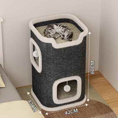 正品猫窝季冬保暖多冬级层超大猫咪树洞天双层猫抓板猫爬架猫树一