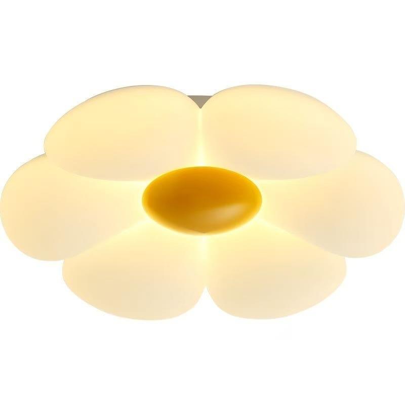 奶油风花朵主卧室灯高亮护眼客厅led吸顶灯简约餐厅吊灯灯具
