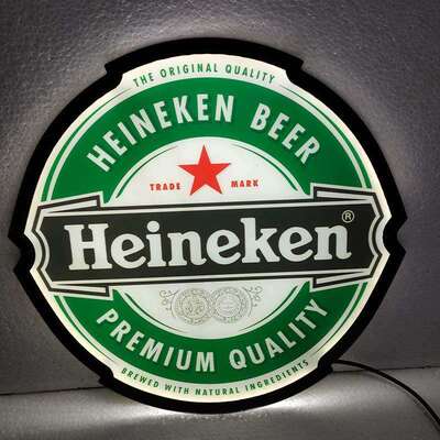 酒个性挂饰广告形牌形发光灯箱LED无边框吧圆灯箱圆水晶974灯箱