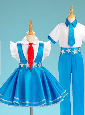 六一儿童演出服小学生合唱团红领巾舞台装儿童大合唱表演服舞蹈服