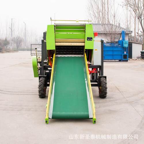 大产量青储打包机全自动裹包机青储打捆包膜一体机