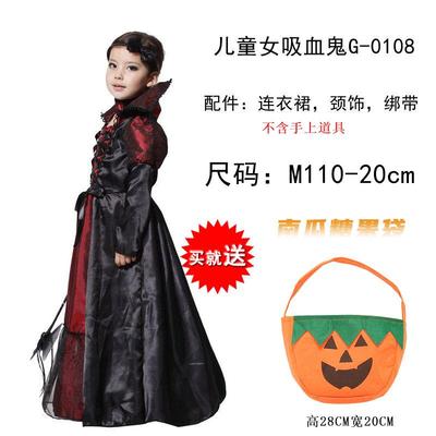 新款巫儿童万恶圣节服装 女童cos化妆舞会小演出巫婆公主裙 女魔