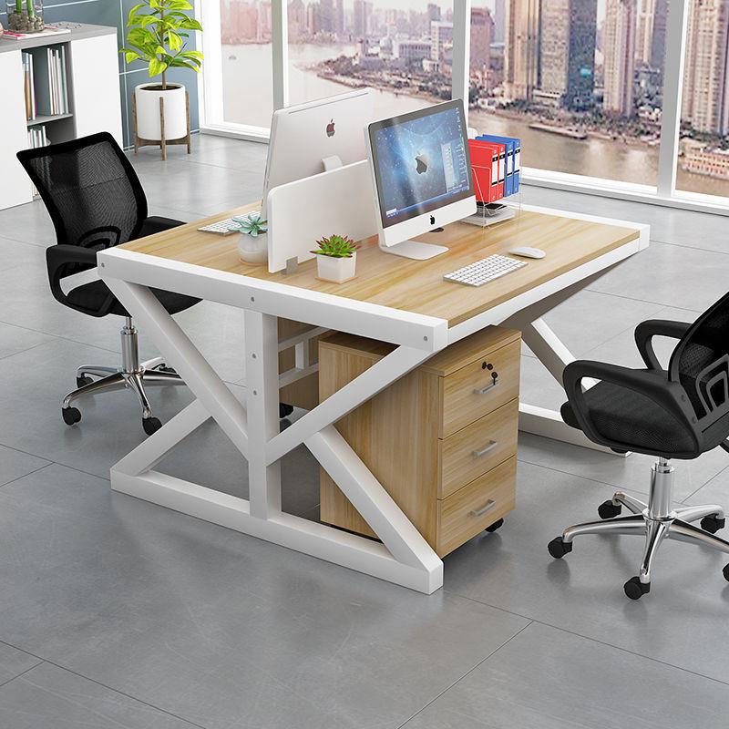 人公室办公简约职员电脑财务现代桌椅办公位隔断位电脑桌办公桌四