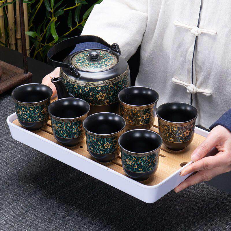 提梁壶陶瓷大容量茶具套组单壶围炉煮茶壶大号中式壶泡茶壶家用