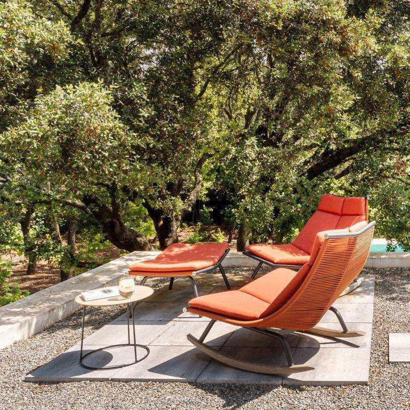 藤椅欧美摇摇椅夏季家用藤编休闲椅子户外懒人沙发三件套组合躺椅