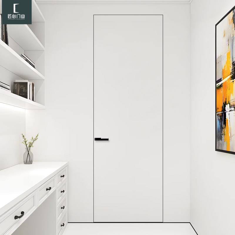 隐框门无框隐形门暗门极窄边框室内生态铝蜂窝门涂料门极简铝木门