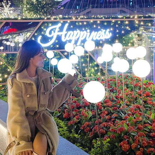 草坪灯户外防水圆球灯花园庭院插地灯活动景观绿化球形路引氛围灯