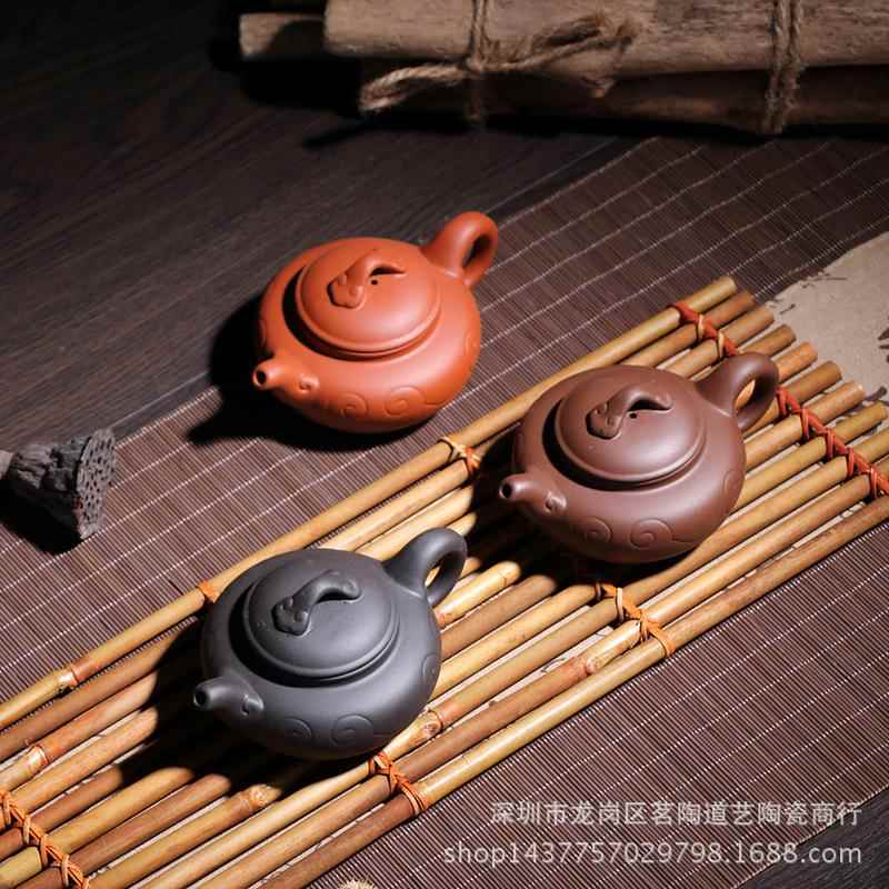 宜兴紫砂茶壶西施壶原矿仿古如意壶朱泥160ml功夫茶具泡茶器