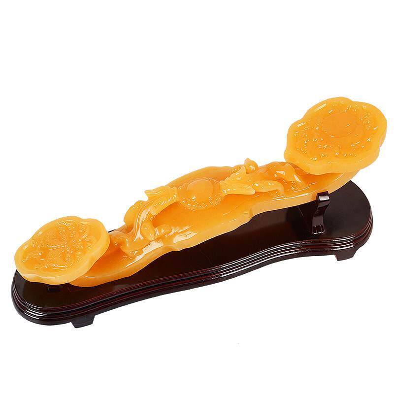 事玉如意摆招件天然玉石事如意厅吉祥财白玉如意BJ-HYSBJ摆件开客