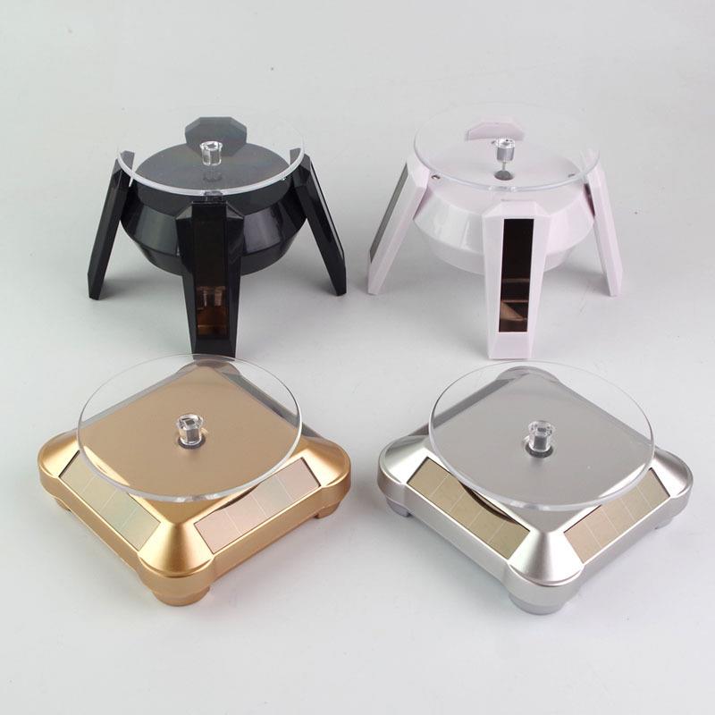 太阳能展示台展示架可旋转盘玉器珠宝首饰品眼睛托手串展示道具架