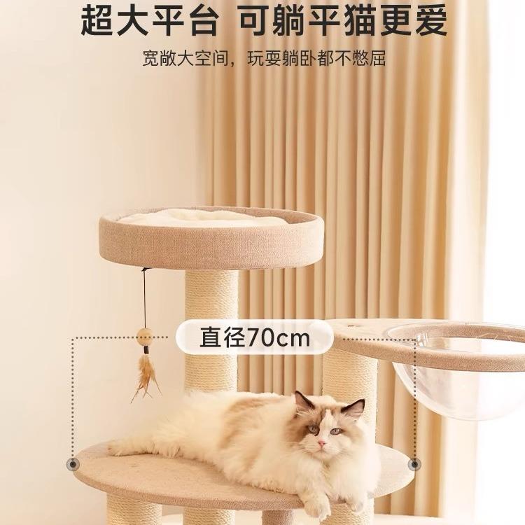 兽牌森林猫爬架实木猫窝猫树一体多猫大猫专用款大型缅因猫猫爬架图片