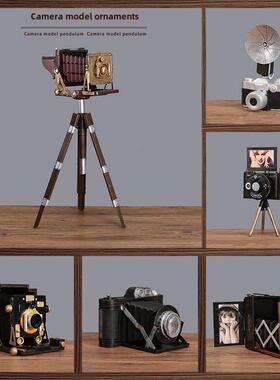 覆古怀旧老式手工铁相机模型装饰品人工道具展示陈设家居装饰品