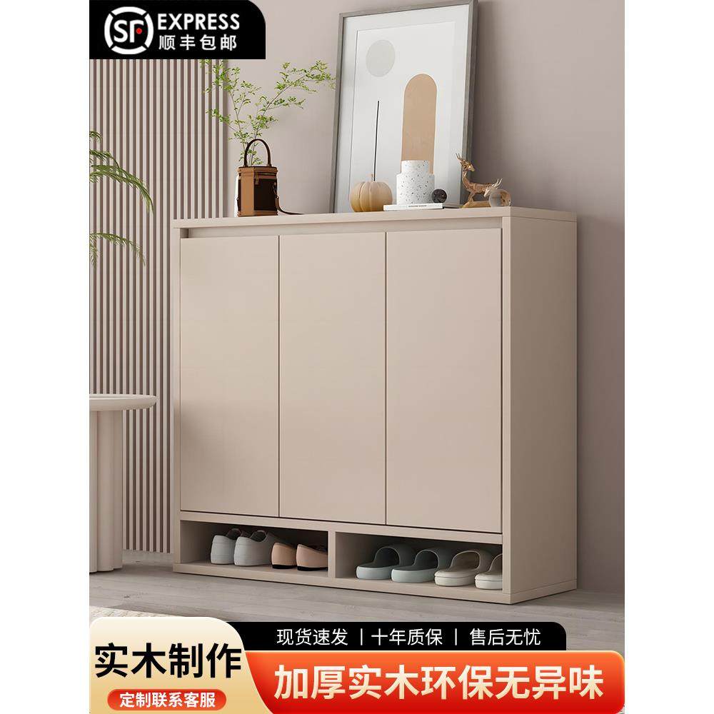 实木入门级鞋柜，家庭入口走廊，电梯入口，集成壁挂式入口柜2026,住宅家具,鞋柜,淘宝优惠券,粉丝福利购,淘宝优惠卷