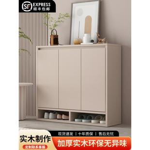 实木入门级鞋柜，家庭入口走廊，电梯入口，集成壁挂式入口柜2026