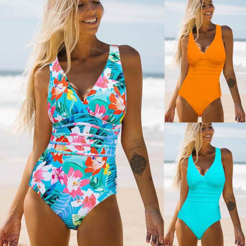 beachwear slim womens striped swimsuit one-piece cross back