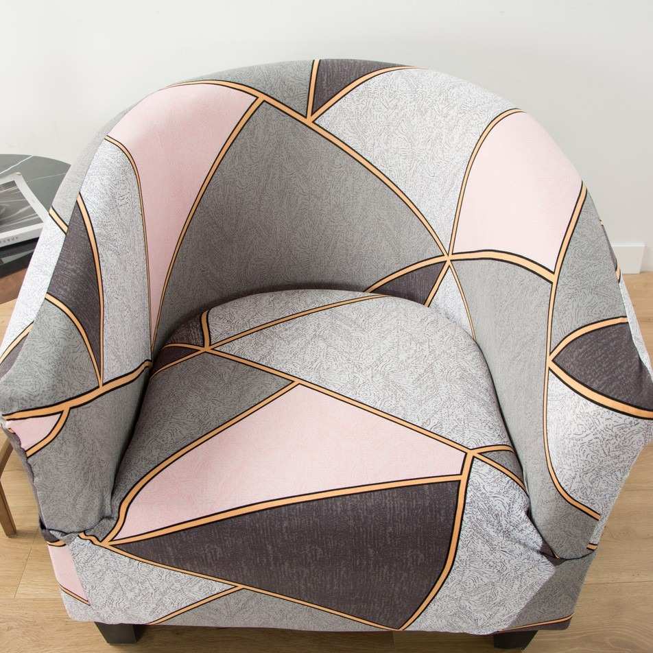 小单人沙发套罩全包套半圆弧形儿童盖布垫卡座独单个沙发椅严申途