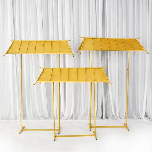 款婚中式道具六喜亭角凉亭庆VBH小屋路引舞台屏风摆件迎宾新路引