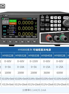 浩仪HY6922B/32B/33B程控可编程直流稳压电源60V5A10A15A25A可调