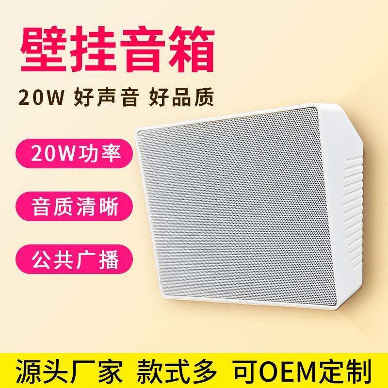 壁挂音箱 时尚定压壁挂音箱 公共广播背景音乐音响 壁挂喇叭