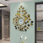 现代铁艺壁挂钟表装 民宿挂饰背景墙壁饰挂件墙饰挂钟创意时钟 饰