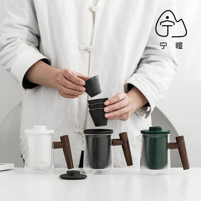 创意一壶四杯户外陶瓷泡茶壶旅行功夫茶具套组可携式防烫快客杯