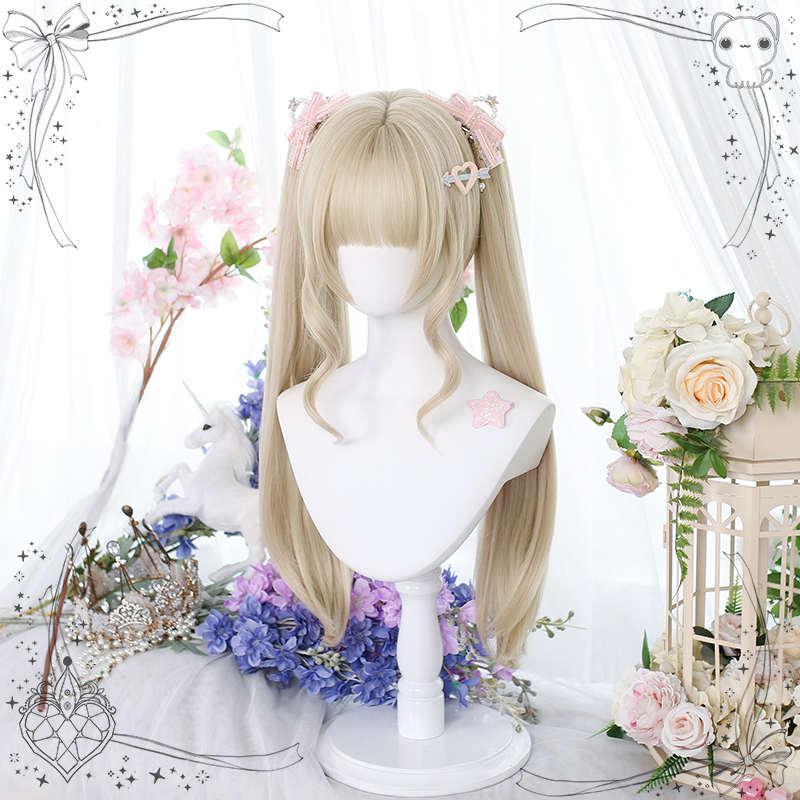 |大佬家|全头套女 Lolita假发「物语」双马尾姬式公主切自然短发