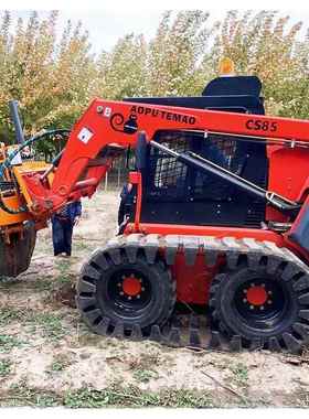 Evergreen tree digging machine hydraulic shovel garden tree