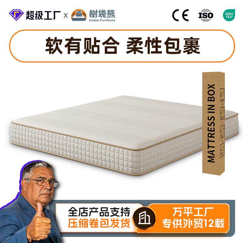 压缩席梦思床垫家用卧室偏硬护腰护脊4d空气纤维儿童无甲醛弹簧垫