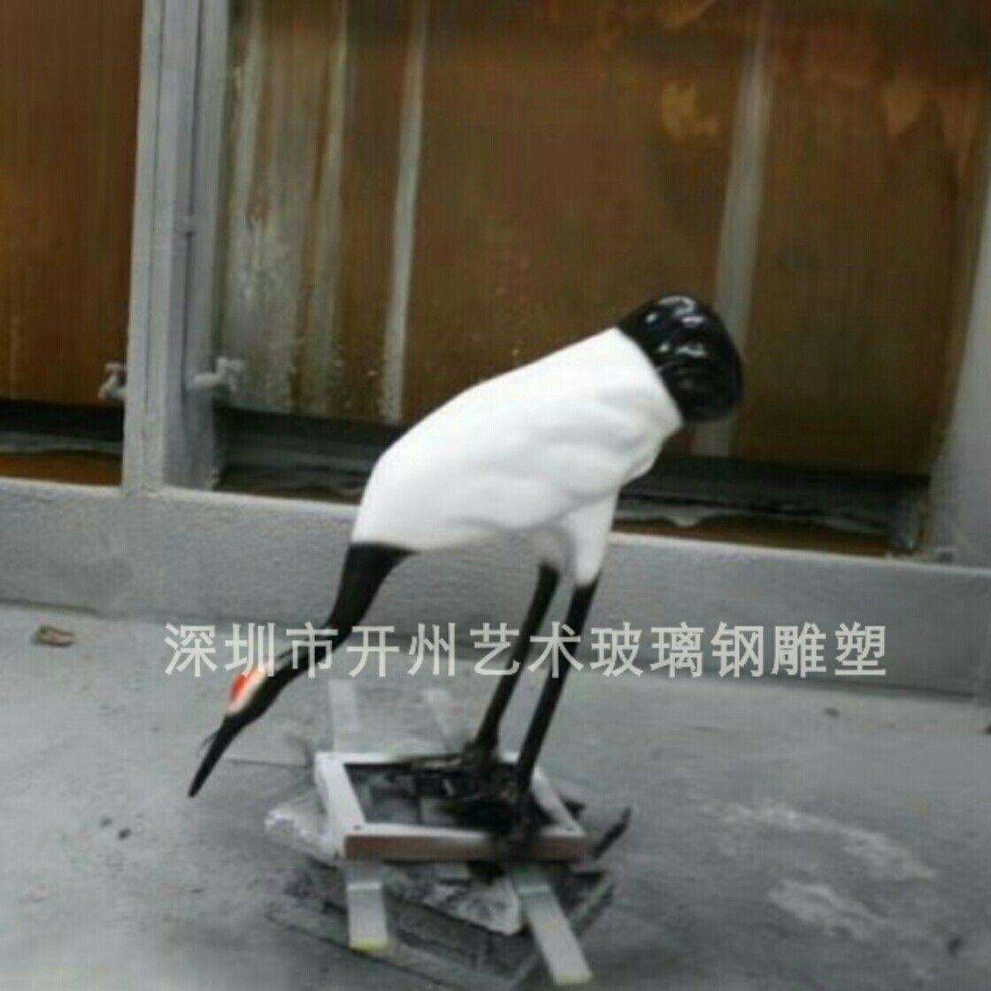 深圳厂家直销大型仿真仙鹤公园园林广场别墅玻璃钢雕塑创意火烈鸟