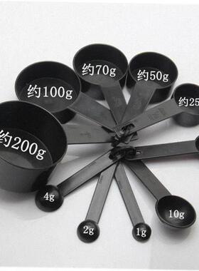 10 black plastic measuring spoons cups set tools for baking