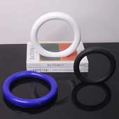 摆设 饰品样板房间玄关客厅软装 轻奢几何圆圈树脂摆件欧式 极简风格