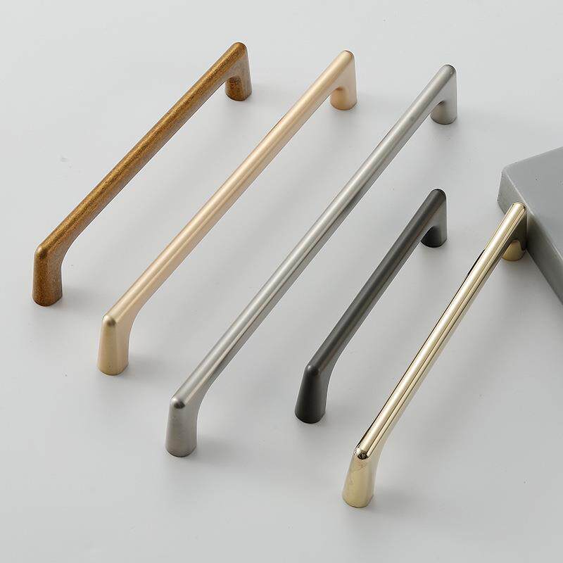 美式柜门拉手黑色现代简约橱柜门把手抽屉鞋柜衣柜门手柄明装拉手