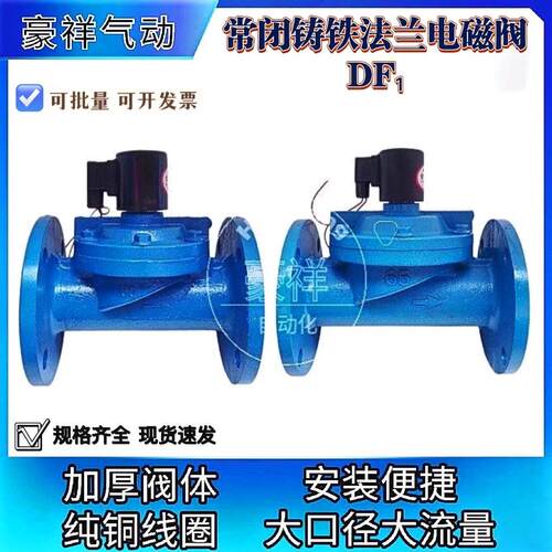 DF铸铁法兰电磁阀水用喷淋灌溉先导式管道电磁阀DN50/65/80/100