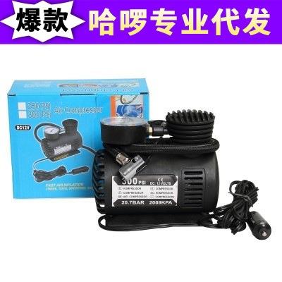 12V新微型火车头充气泵 便携式车用轮胎打气机车载电动小气泵厂家