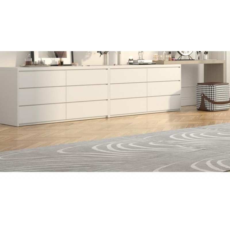 卧室卧室床尾书桌 梳妆台斗柜收纳柜电视柜一体意式伸缩桌子