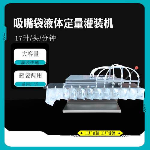 自立袋液体定量灌装机豆浆袋装水牛奶饮料中药液酸梅汤