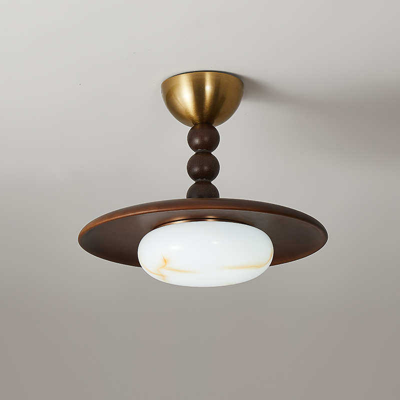 法式复古风卧室灯中古主卧灯阳台灯半吊吸顶灯儿童护眼书房装饰灯,家装灯饰光源,智能吸顶灯,淘宝优惠券,粉丝福利购,淘宝优惠卷