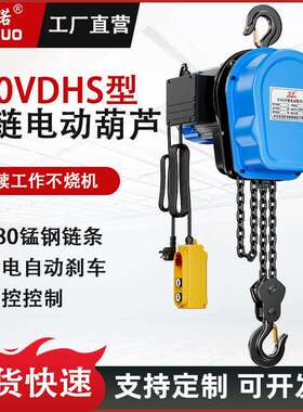 220V环链电动葫芦DHS小型提升机1t2tt5t10吨遥控爬架电动起重机