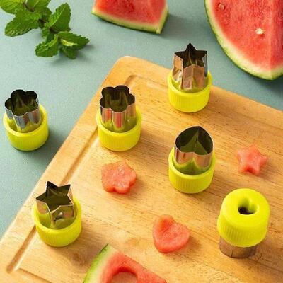 3Pcs/Set Star Heart Flower Shape Vegetables Cutter Plastic