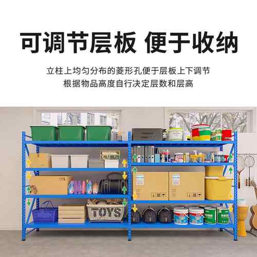 】超市仓库源厂快递地下室多层仓储货架货架头工储物【收纳